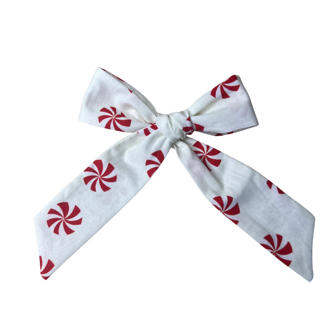 Peppermint Swirls Hair Bow